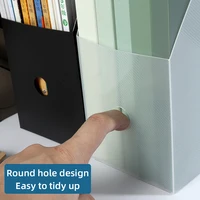 Simple Foldable Office Desktop File Storage Vertical A4 Folder With Inserts Box Large Capacity 9 Color Choices 3
