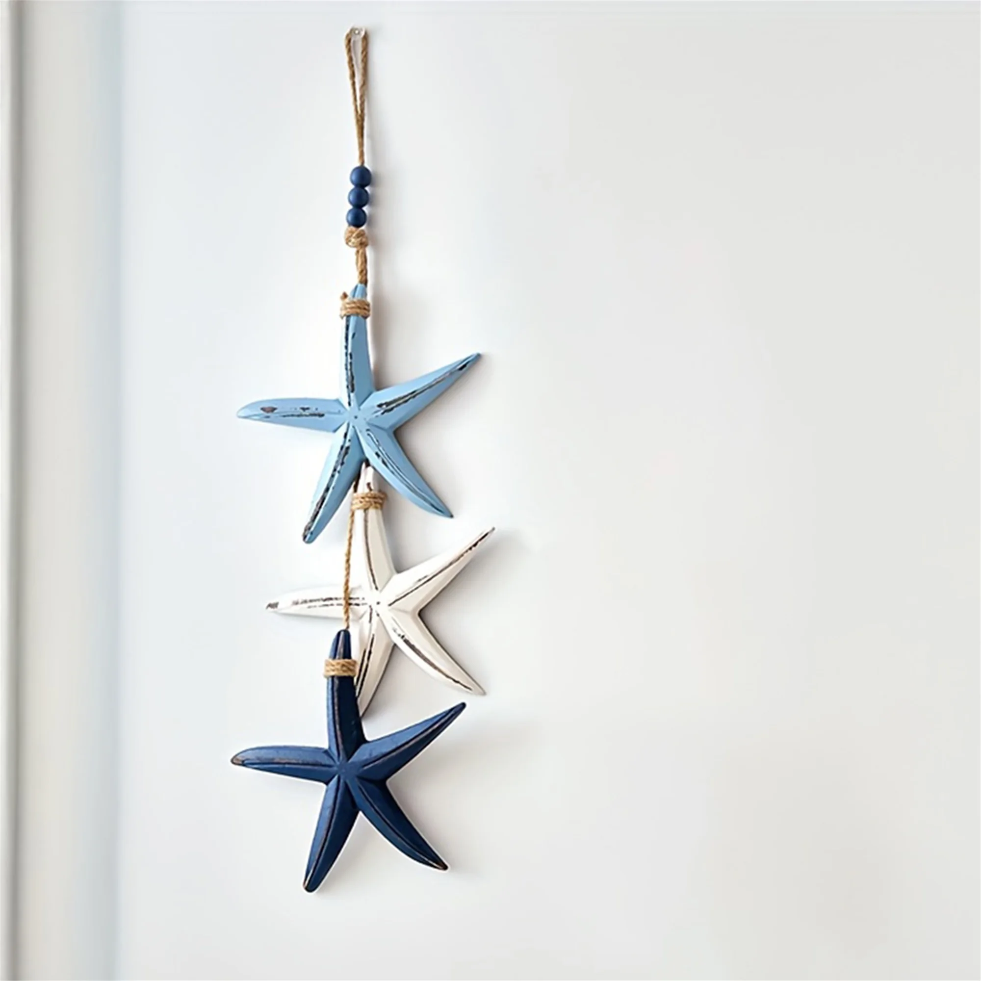 Nautical Beach House Decor Coastal Seashell Shell Wall Art Plaque Summer Starfish Wooden Hanging Sign for Home Beach Party