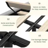 Storage and Tufted Headboard with 4 Drawers, Wood Slats Support, Easy Assembly, Noise-Free, Bed Bases & Frames 5