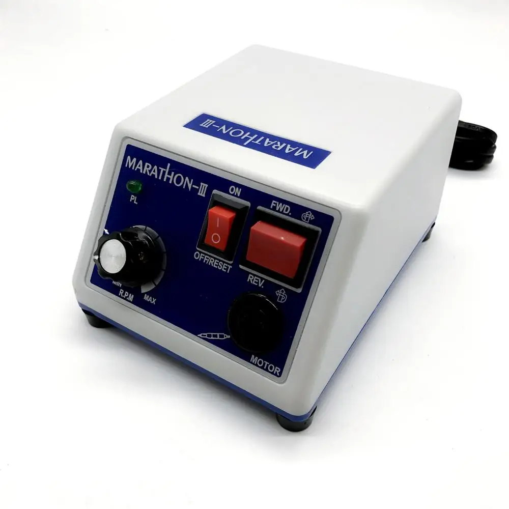 Marathon N3 Electric Manicure Machine Pedicure 65W Control Box 35000RPM 37L1 Handpiece Nail Drills Electric File Bits Kit 4