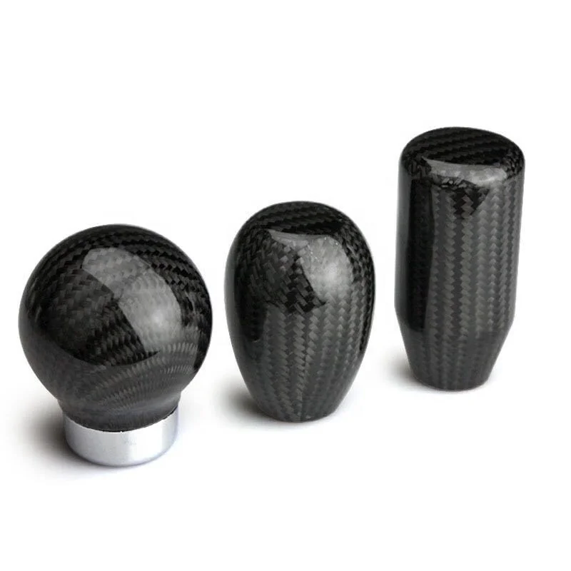 

Factory Sales Universal Car Aluminum Custom Handles Stick Hand Gear Lever Carbon Fiber Gear Shift Knob