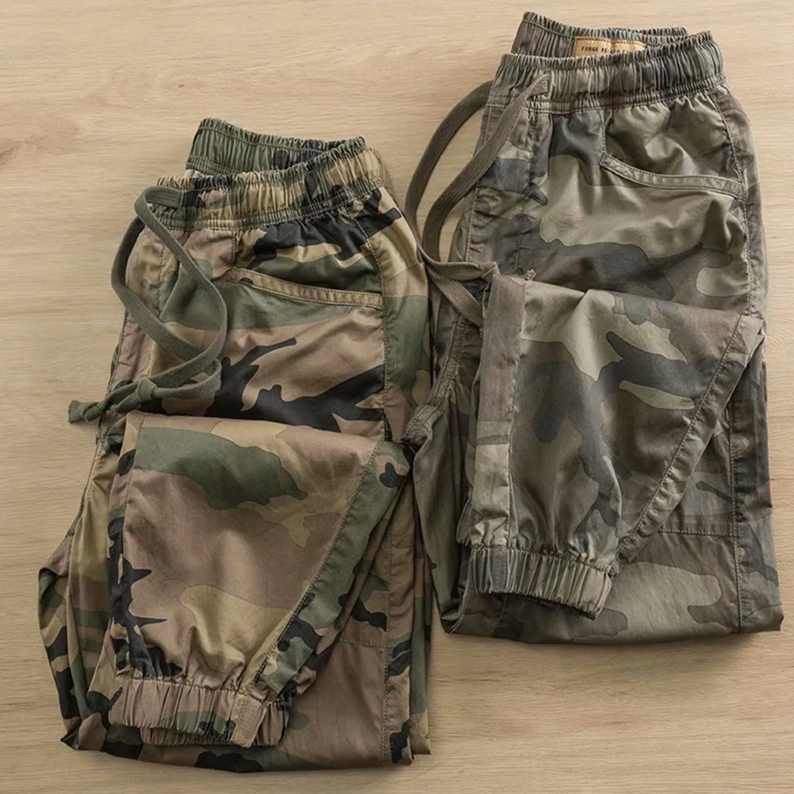 Men's Cargo Pants Summer Cotton Trousers Sweatpants Stretch Camouflage Casual Pants cargo Streetwear fashion pants