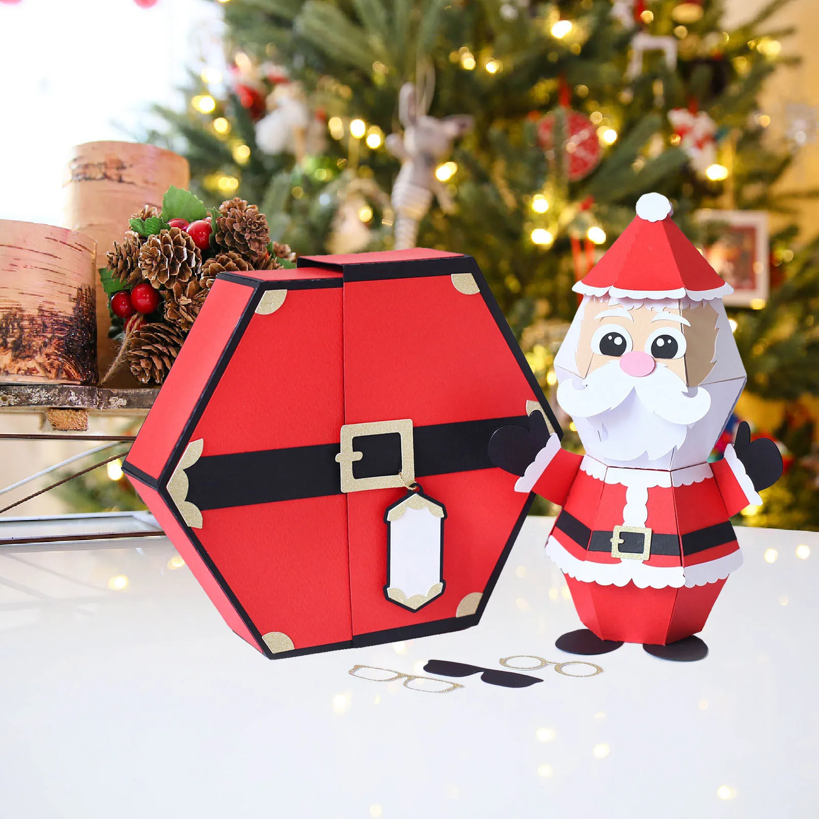 

3D Pop Up Box Cards Santa Prank Merry Christmas Handmade Greeting Cards New Year's Gifts Surprise Bounce Box Xmas Party Supplies