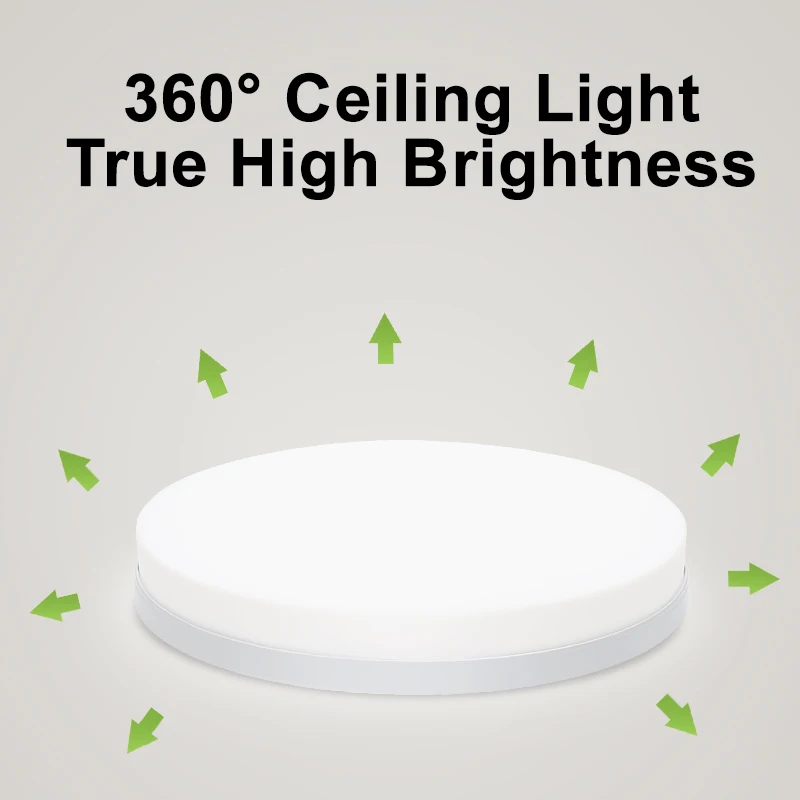 Round LED Grille Lamp Lights Home Decor Neutral White Cold White Warm White Minimalist Ceiling Lamp for Bedroom Kitchen Corridor