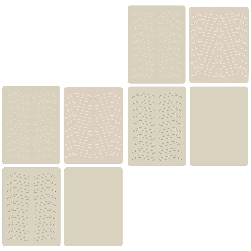 

8 Pcs Embroidered Practice Skin Semi-permanent Practice Skined Imitation