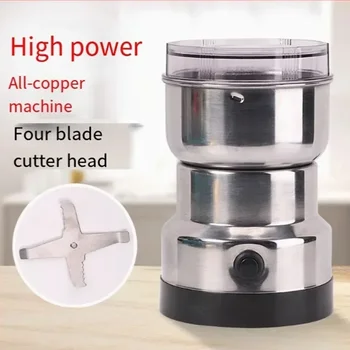 150W Electric Coffee Grinder, Ultra-fine Powder Mill Dry Wet Multi-function Stainless Steel Crusher for Kitchen Spices Nuts 1