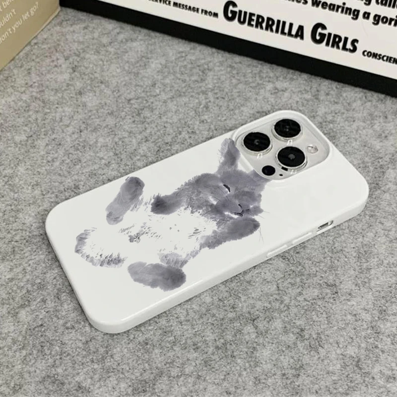Ink And Wash Painting Rabbit Art Design Phone Case For iPhone 17 thumbnail 3
