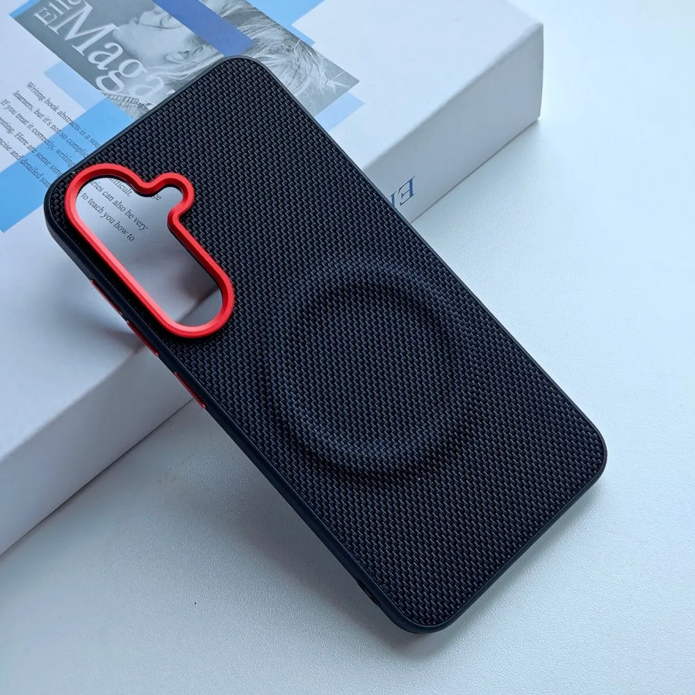 Enhanced PU Leather Magnetic Wireless Charging Protective Back Cover Case
