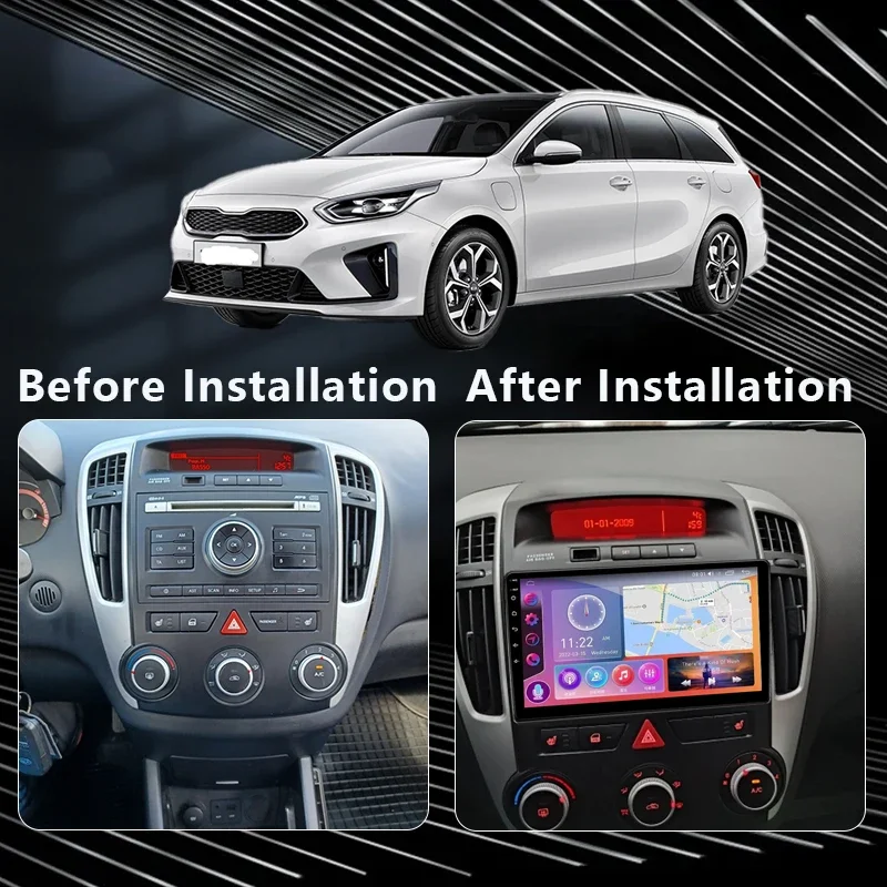 QSZN Kia Ceed ED 2006-2012 차량용 라디오 멀티미디어 안드로이드 13 비디오 플레이어 GPS 네비게이션 Carpay 자동 스테레오 4G WIFI DSP QLED