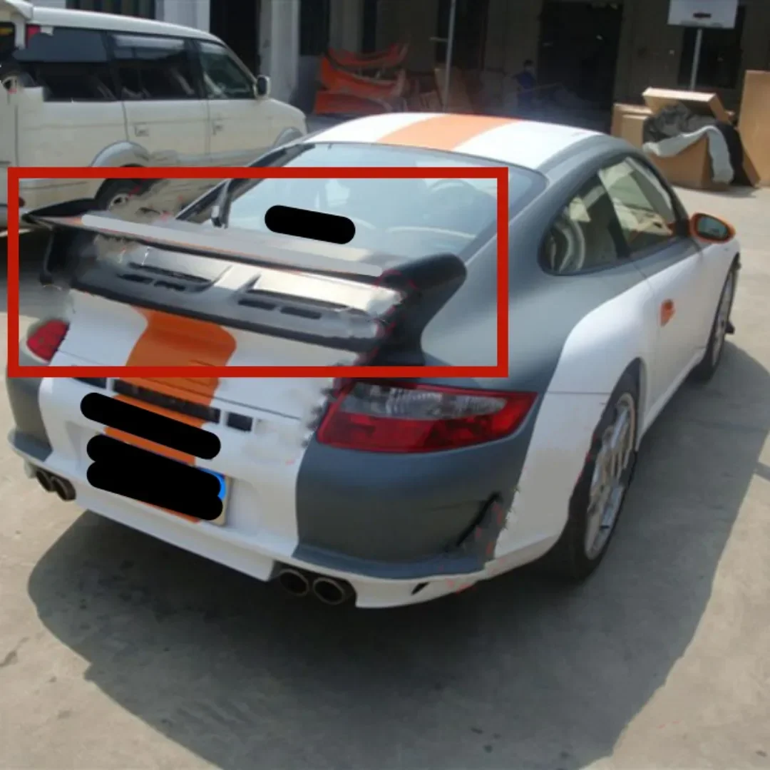 

Body Kit Carbon Fiber Tail wing Assembly for Porsche Carrera 911 GT3 2006-12 convert 997.1 997.2 Auto Accessories