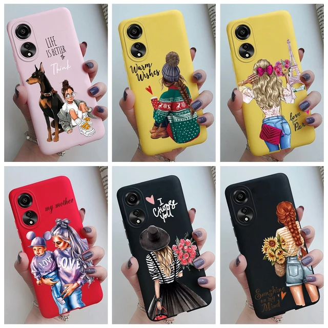 Funda for OPPO A78 4G Case CPH2565 Cute Cartoon Soft Silicone