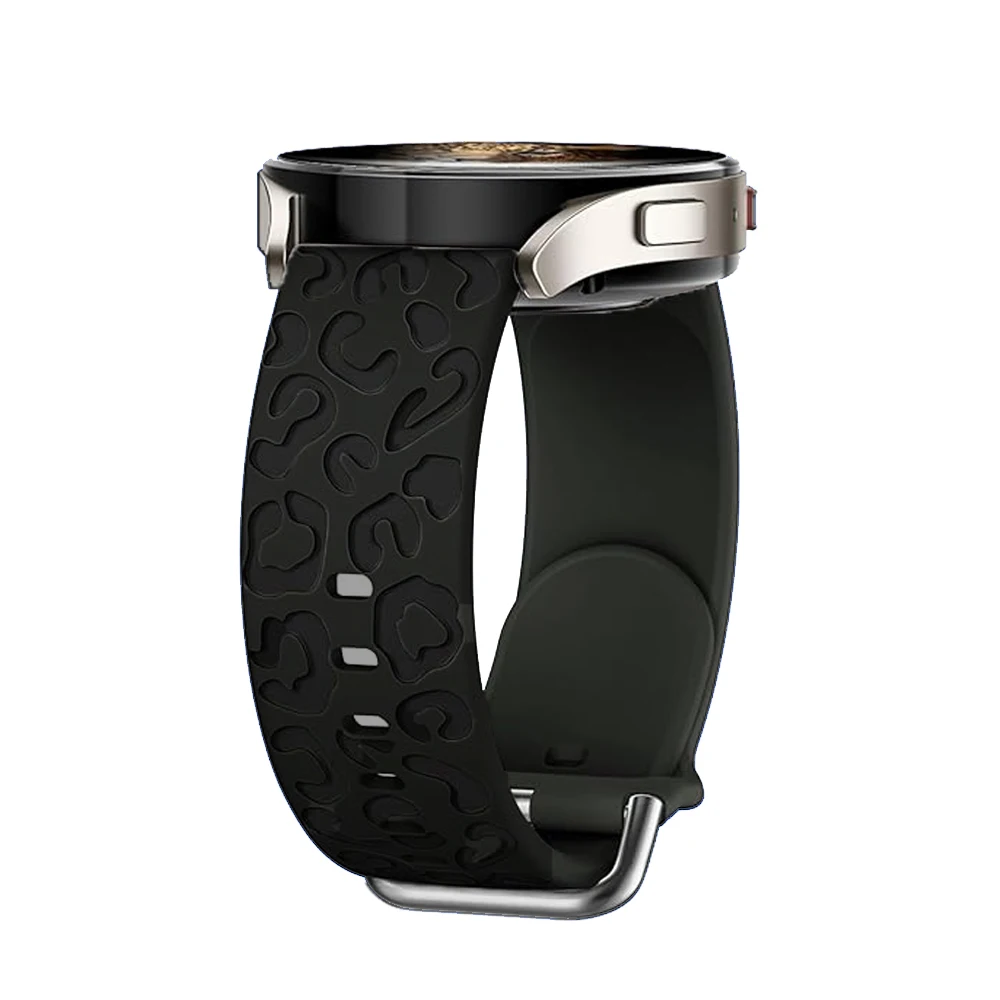 Leopard Engraved Silicone Wristband Bracelet