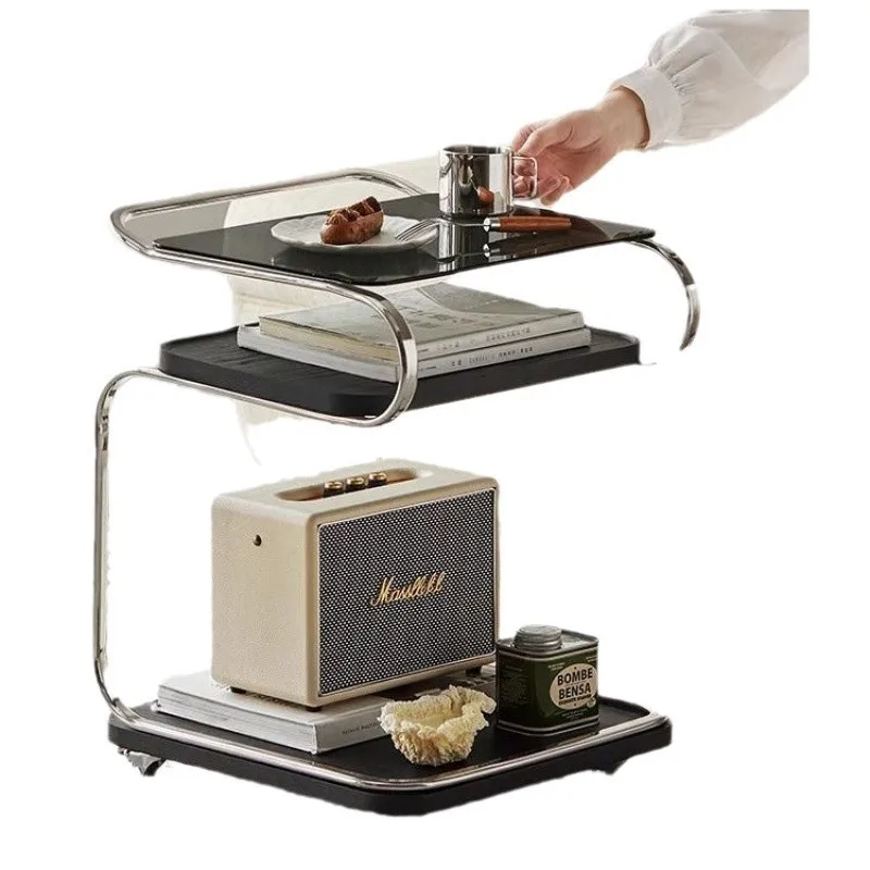 Home Side Carts With Wheels Living Room Antique Sofa Coffee Table Corner Nordic Mobile Dining Car Storage
