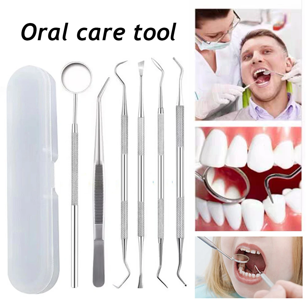 4pcs/Set Teeth Cleaning Dental Calculus Remover Tartar Scraper Hygiene Kit Oral Care Scaler Calculus Plaque Remover With Box