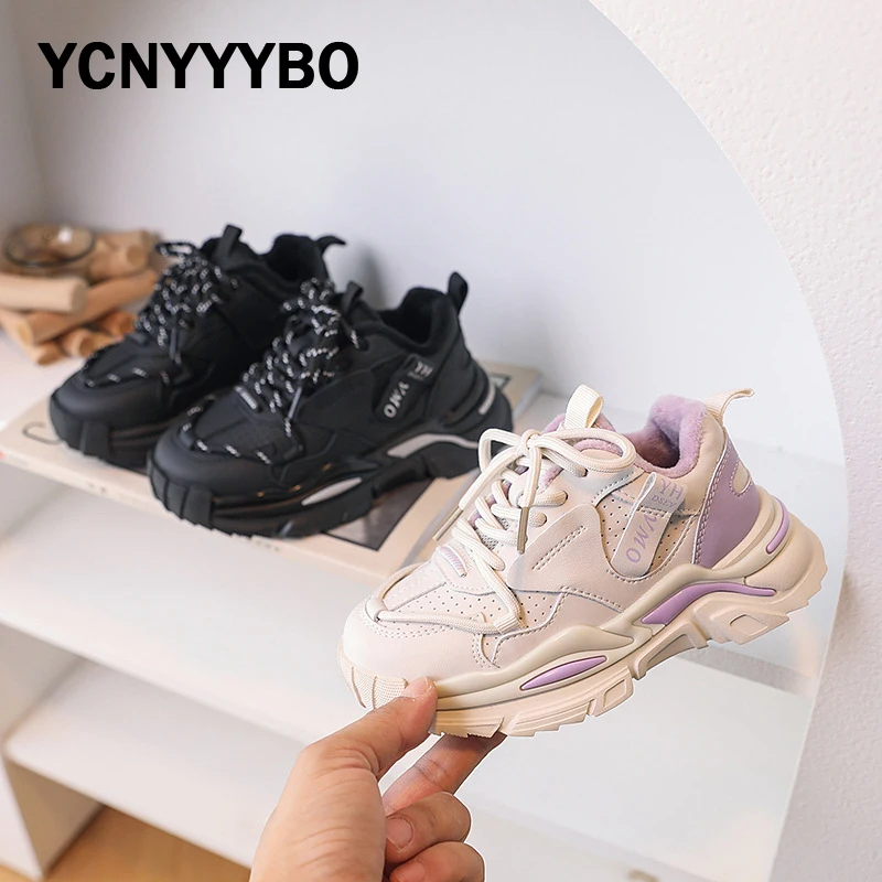 

New Kids Sport Sneakers Children Warm Brand Shoes Baby Girls Casual Sneakers Boys Soft Chunky Sneakers Fashion Trainers Winter