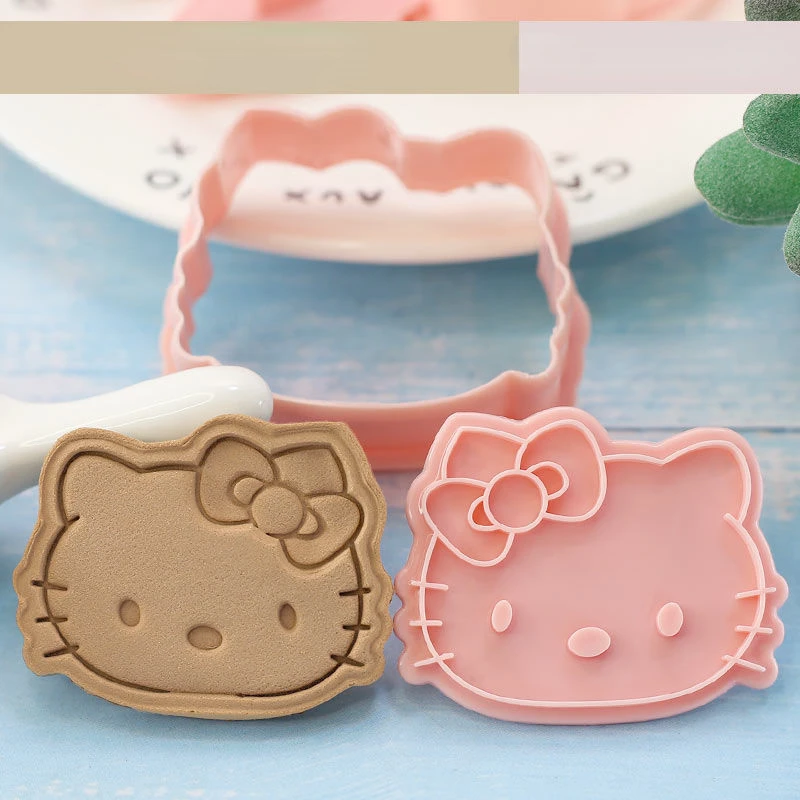 

Hello Kitty Sanrio anime cartoon kawaii cute mini exquisite cookie mold household three-dimensional pressing baking tool gift