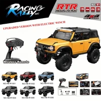 Upgraded New R1001 Remote Climbing Off Road Vehicle 1:10 Professional Rc 4wd Car Model Led Lights Adult Boys Toys Christmas Gift 1