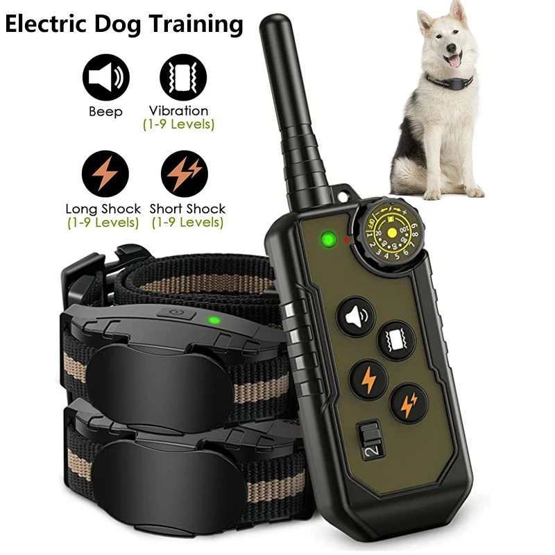 Electric Dog Training Collar Remote Control Waterproof Pet Dog Bark