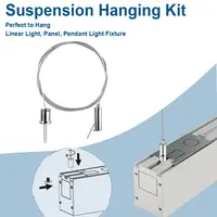 ชุดอุปกรณ์แขวนสายไฟ 2/4/8 ชุด, ชุดอุปกรณ์แขวนไฟตู้ปลา, สายสลิงปรับระดับได้สำหรับไฟแบบเส้น, โคมไฟแขวน, โคมไฟห้อย 6