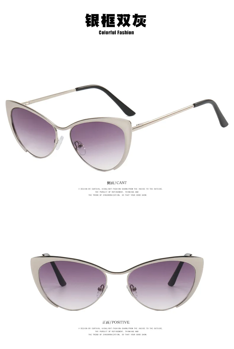 R55033 Sexy Katzenauge Metallrahmen Presbyopie Brille für Frauen Optische Computerbrille Serie Brille Modebrille.+50~+100 – Detail 14