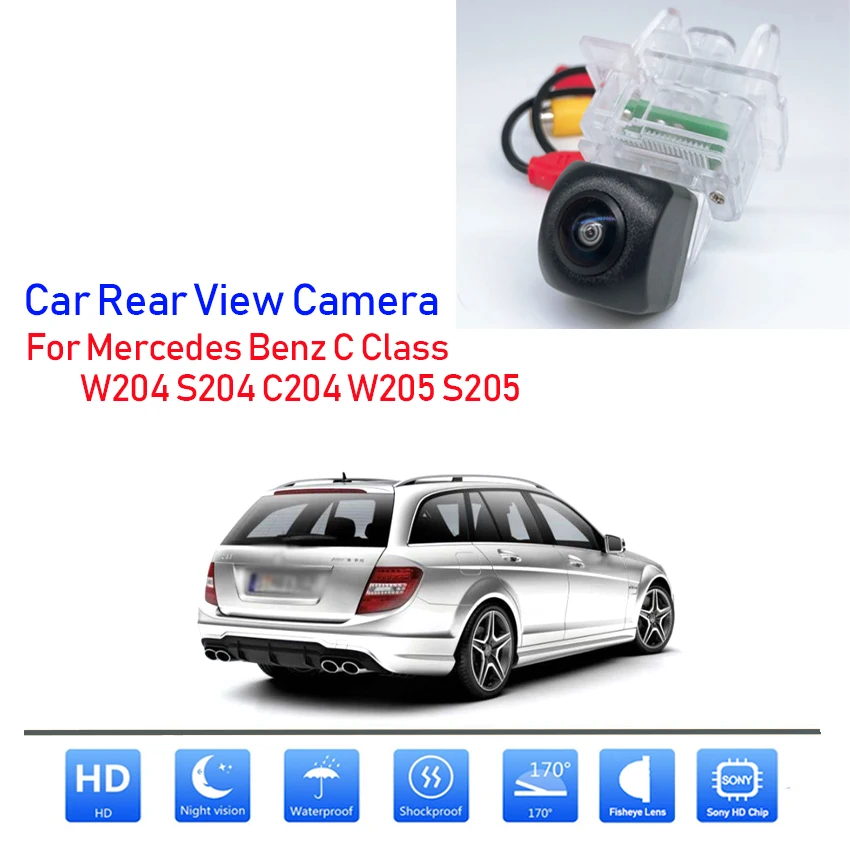

Автомобильная камера заднего вида «рыбий глаз» 170 градусов 1080x720P HD CCD для Mercedes Benz C Class W204 S204 C204 W205 S205