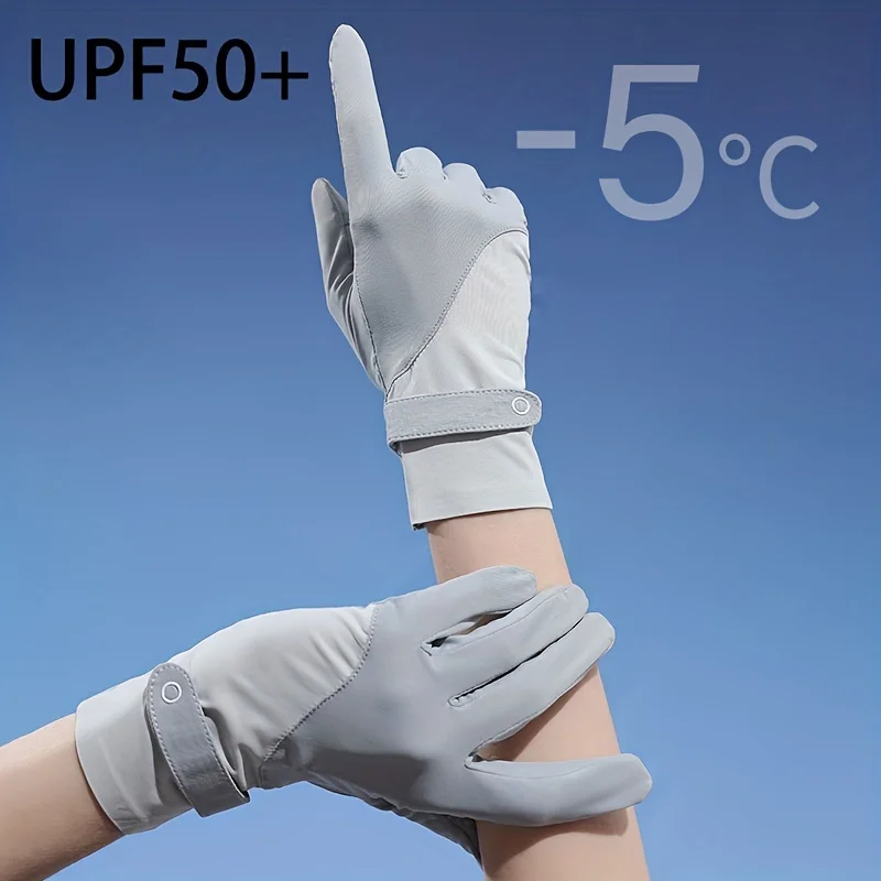Sunscreen Gloves Ladies Fishing Outdoor Driving Cycling Fitness Touch Screen Cool Flip Quick Dry Breathable