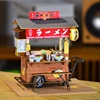 DIY Wooden Miniature Model Kit Japanese Yatai-Teppanyak Street Store Doll Houses 3D Puzzle Dollhouse for Friends Birthday Gifts 2