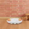 Round Ruffle Egg Tray Deviled Egg Plate Easter Egg Platter Ceramic Egg Holder Egg Serving Tray Snail Dish Escargot Ceramic Dish 5