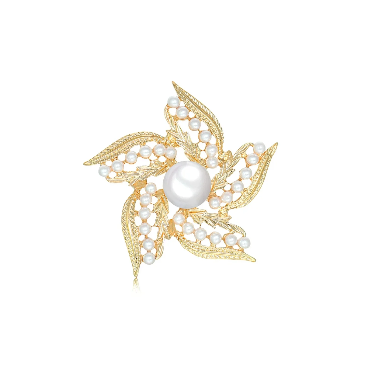 

Fashion Imitation Pearl Flower Brooches for Women Wedding Bridal Party Round Bouquet Brooch Pin