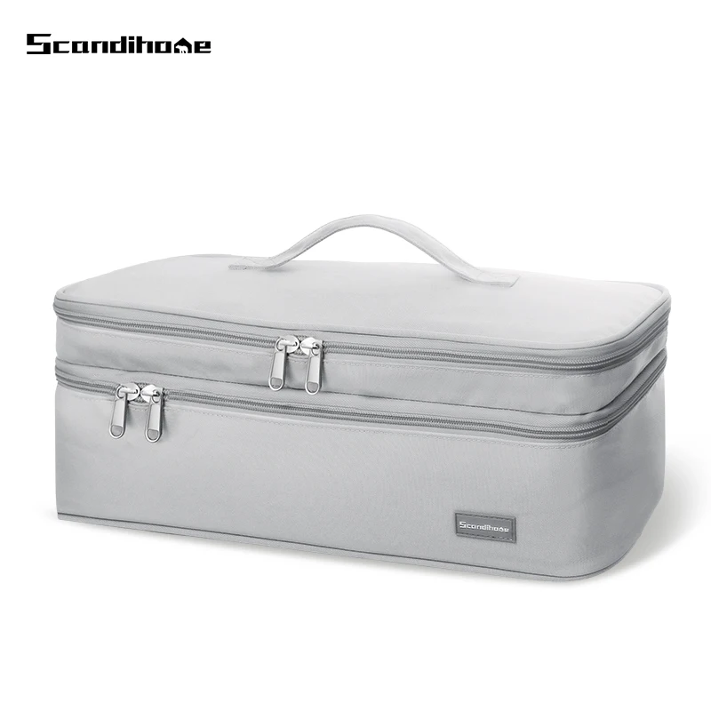 Çift katmanlı seyahat taşıma çantası, bir adım saç kurutma makinesi Volumizer sıcak hava fırça ekleri saklama çantası, taşınabilir organizatör çantası