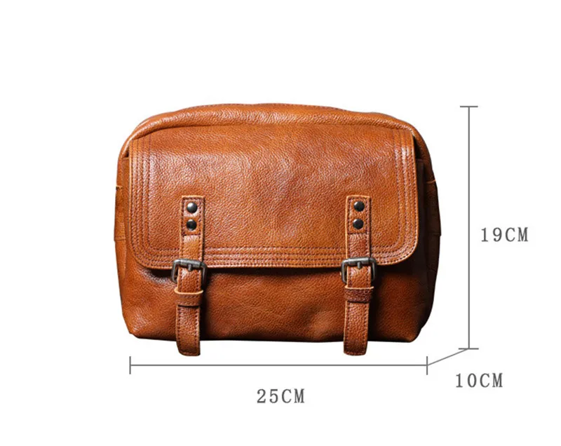 PNDME Outdoor Casual Natürliche Echte Leder männer Umhängetasche Mode Täglichen Luxus Erste Schicht Rindsleder Designer Schulter Tasche – Detail 1