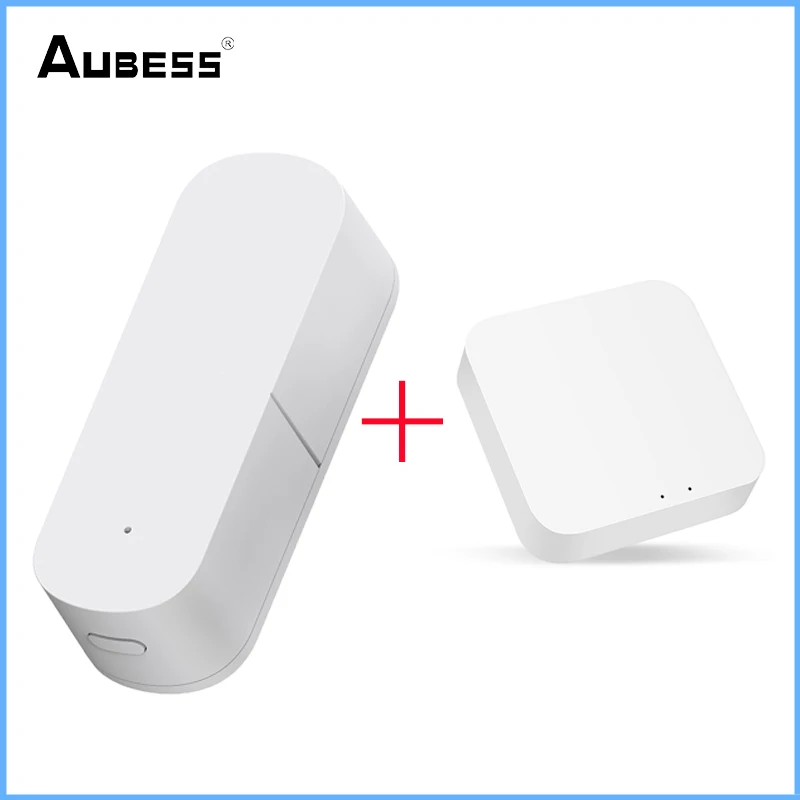 traffic light Aubess Zigbee Smart Vibration Sensor Detection Window Door Sensor Tuya Smart Life APP Notification Real-Time Motion Shock Alarm sound alarm device Alarms & Sensors