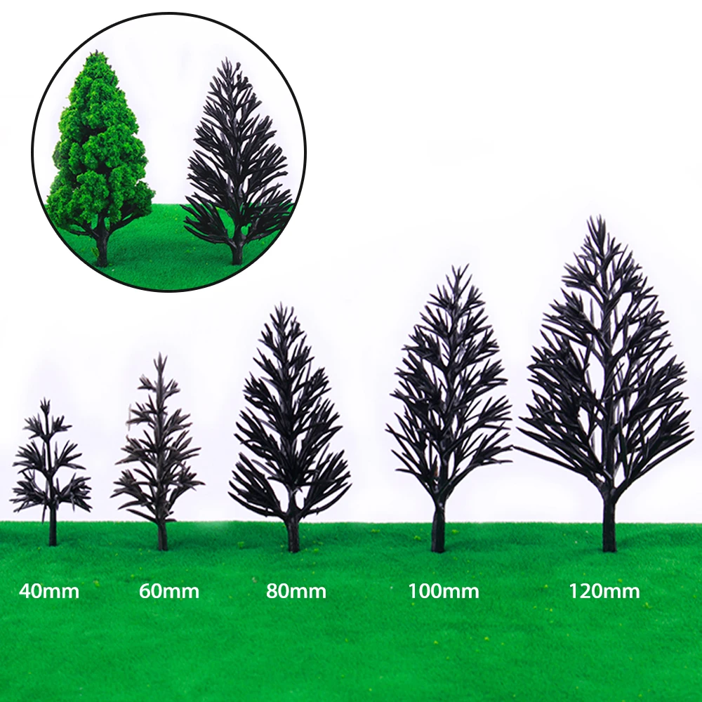 

40-120MM Tree Arm Plastic Model Diy Trunk For Sand Table Building Scene Layout HO Train Railway Landcape Design Diorama Material