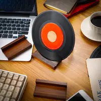 6Pcs Wood Vinyl Record Shelf Wall Mount Small Wall Record Holder Display Shelf Vinyl Record Shelves Record Album Display Holder 2