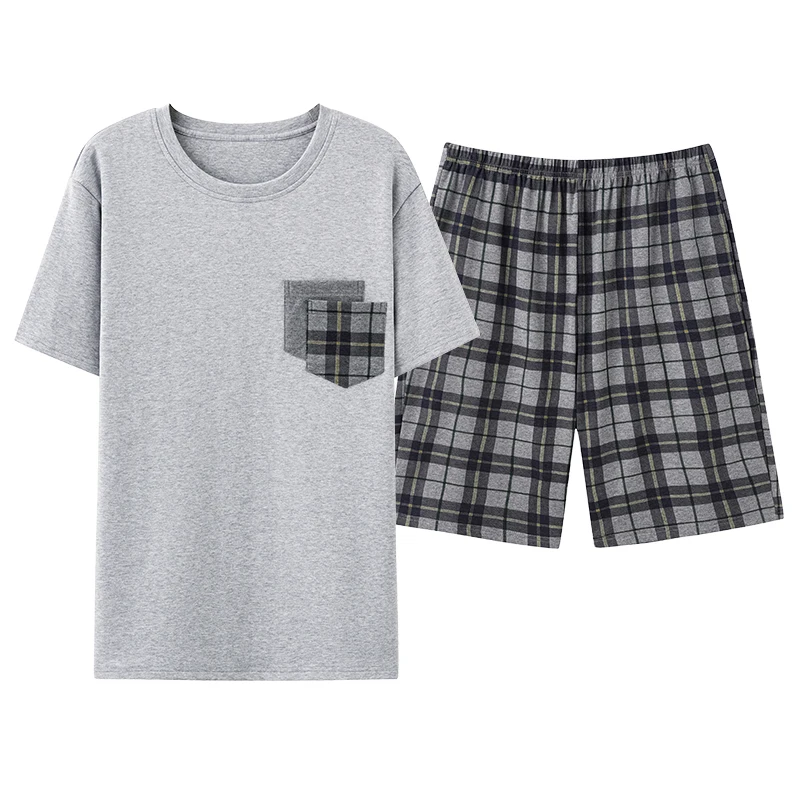 Pijama De Manga Corta Para Hombre COOFANDY - Algodón Y Lino, Con Cuello En V Y Bolsillos, Perfecto Para Verano