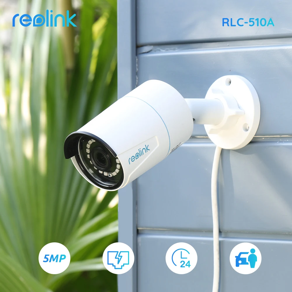  REOLINK Plug-in WiFi Outdoor Security Cameras, 4MP Wired Wi-Fi  Camera for Home Security, Smart Person/Vehicle Detection Alert, HD Night  Vision, IP66 Waterproof, Works with Google Assistant, RLC-410W : Electronics