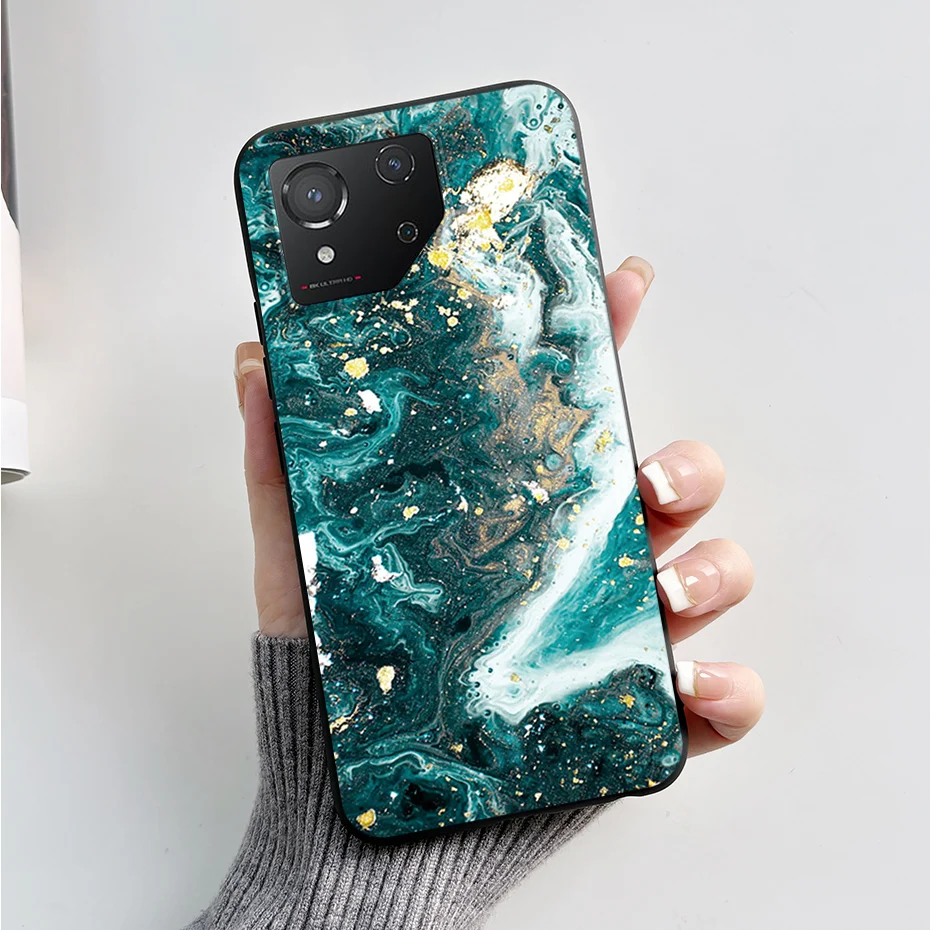 Fashion Marble Shockproof Black Silicone Soft TPU Phone Case