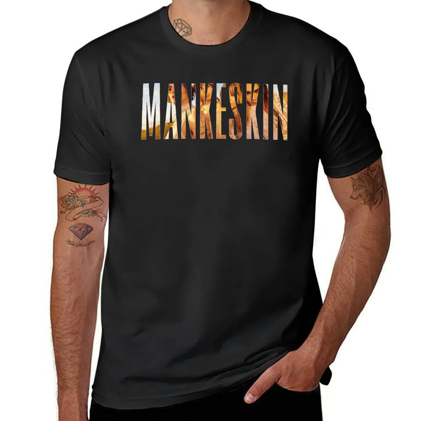 

Maneskin Damiano David Rockband Group T-shirt korean fashion sublime new edition shirts graphic tees Men's t-shirts