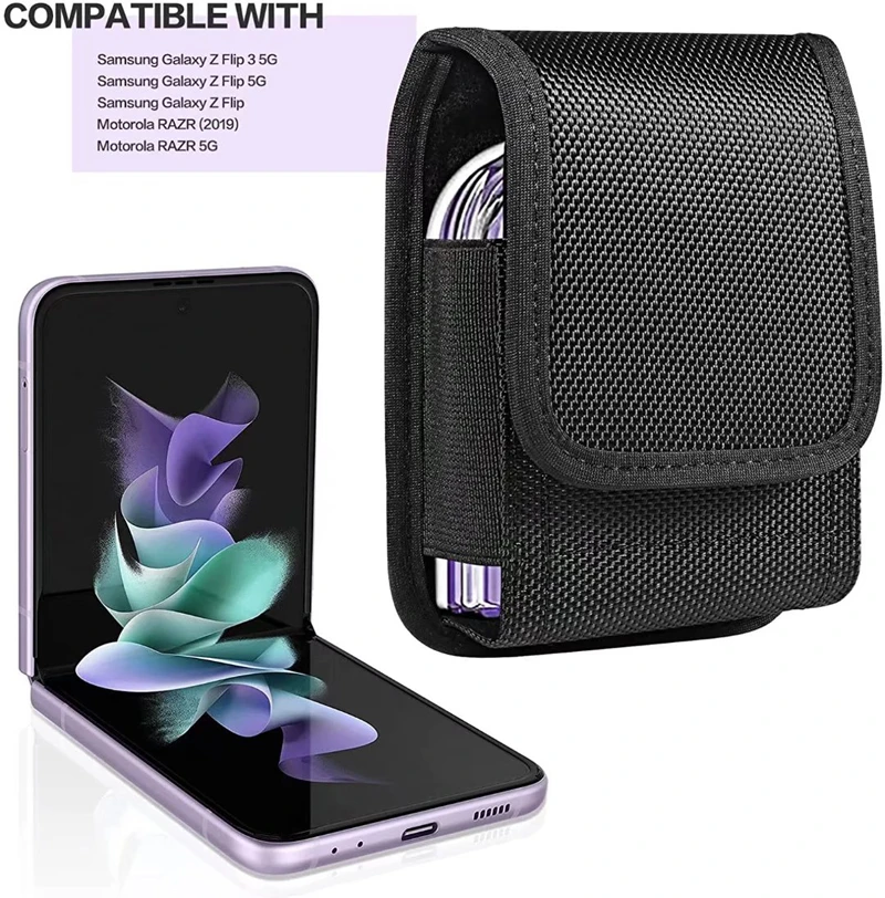 Fashion Waist Bag Oxford Cloth Pouch For Samsung Galaxy Z Flip 4 3 2 5g Case Belt Clip Holster For Motorola Razr 5g Cover Mobile Phone Cases Covers Aliexpress