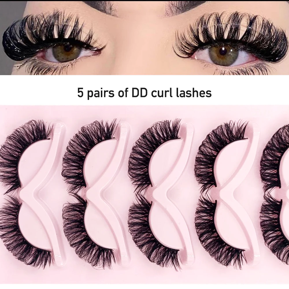 

Moonlass 5 пар пушистые мягкие густые русский объем норковые ресницы 3D 5D 8D натуральные многоразовые пушистые накладные ресницы для наращивания макияжа
