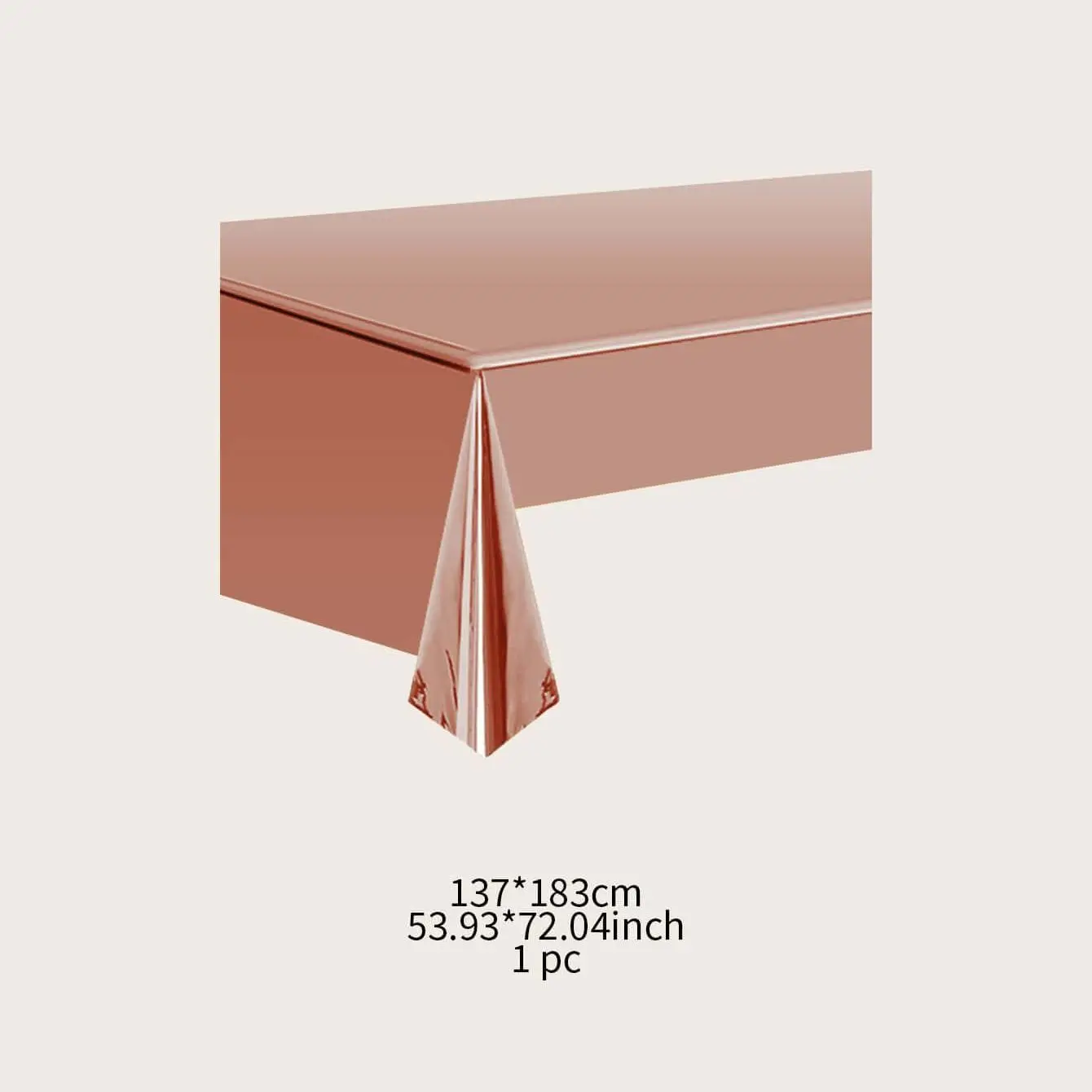 137cm*183cm Rose Gold Sliver Disposable Tablecloth For Birthay Wedding Party Decoration Home Decor