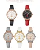 CURREN Women Watch Top Brand Luxury Female Waterproof Clock Red Genuine Leather Bracelet Fashion Flower Ladies Wristwatch 9078 6