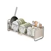 Multifunctional Kitchen Sink Next to The Bowl Drain Tray Rack Sink Storage Dishes Narrow Drying Dishes and Chopsticks Holder 5