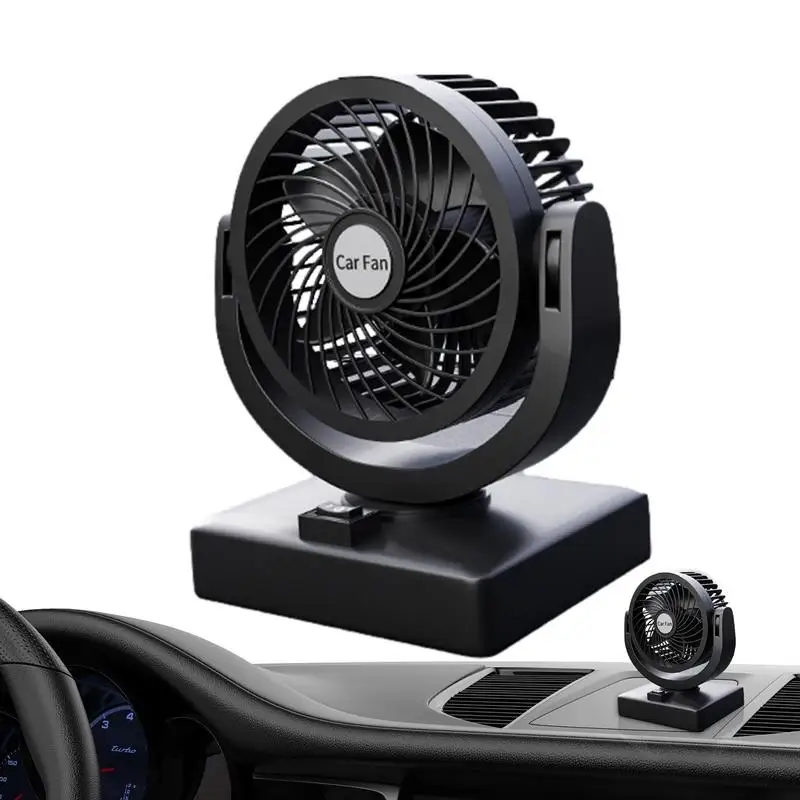 

Car Rotatable Fan Portable 360 Degree Rotatable Summer Fan Dashboard Accessories Auto Rechargable Fan For Cars Trucks SUVS