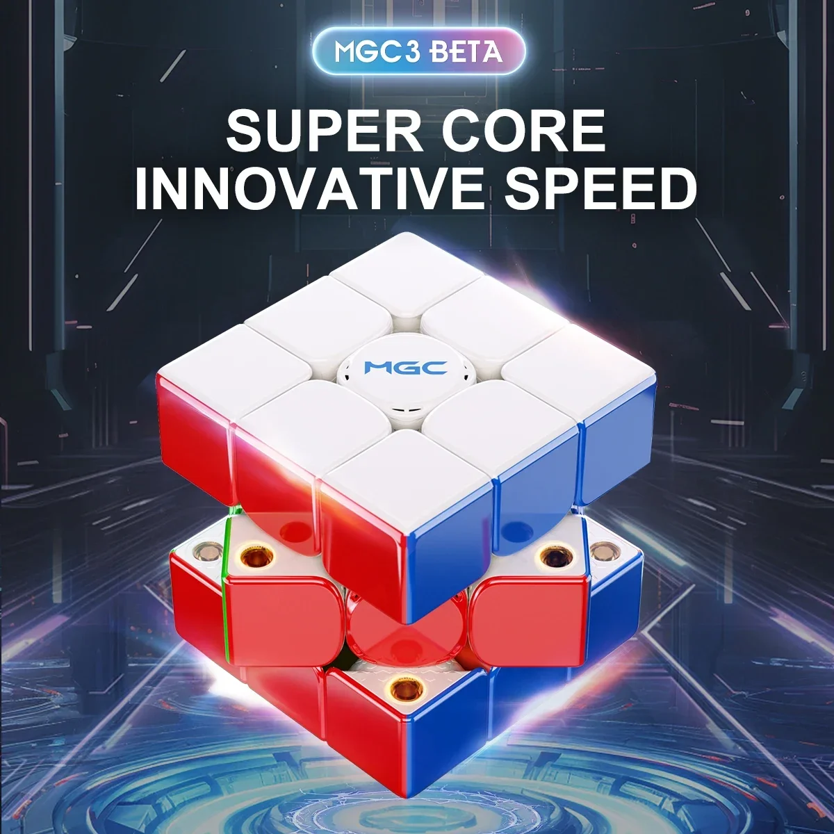 [ECube] YJ MGC 베타 3x3 마그네틱 볼 코어 큐빙 스트리커리스 스피드 매직 퍼즐 스피드 큐브 어린이를 위한 일반 지능 장난감