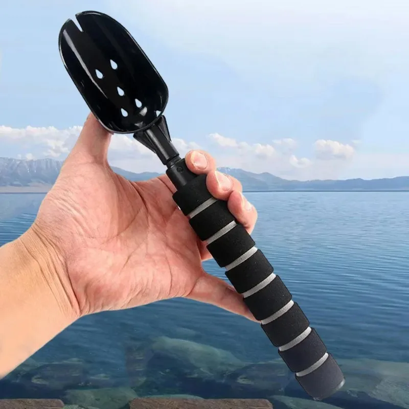 Cuillère lance-appâts rétractable - louche pêche légère manche long antidérapant accessoire amorçage