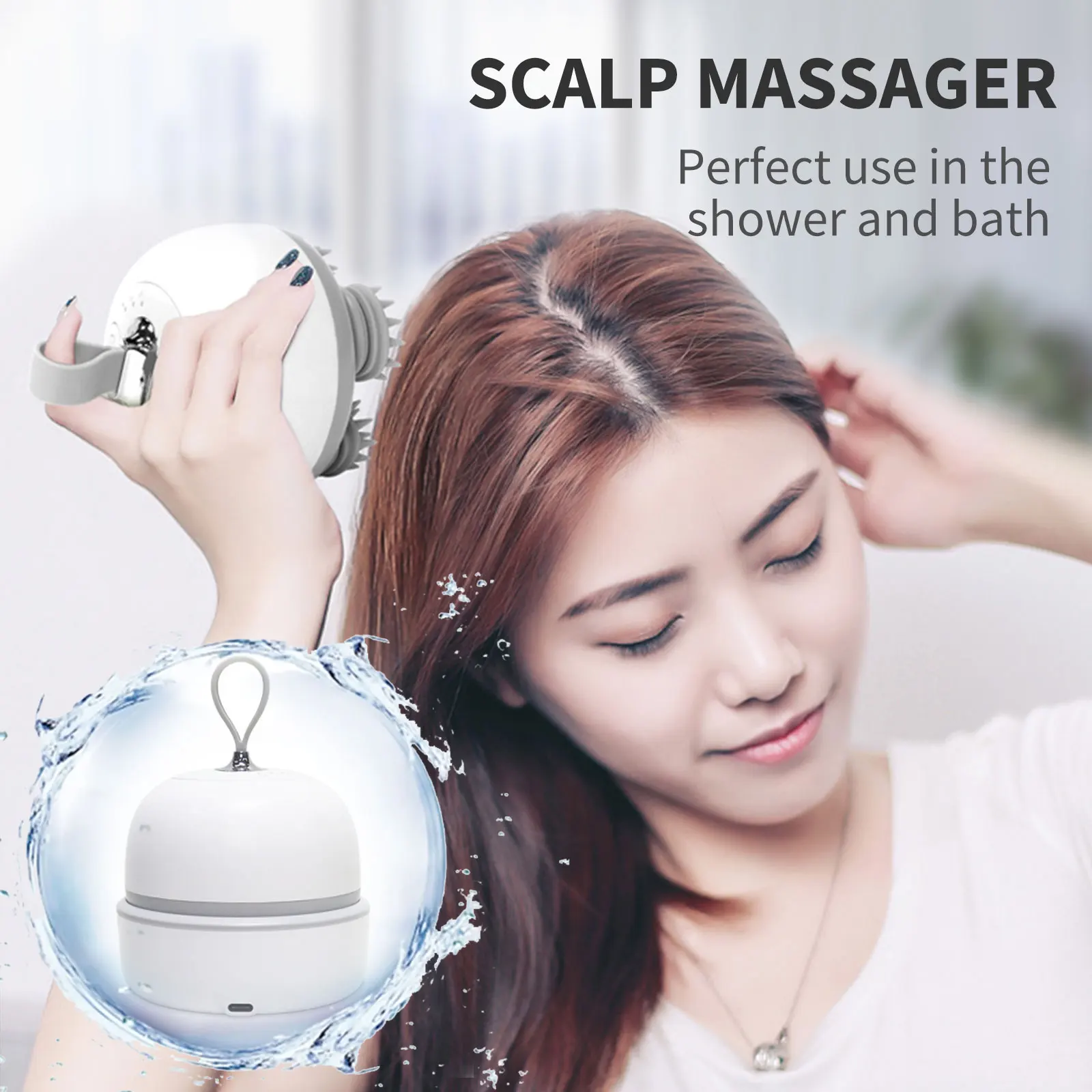 Rechargeable Head Scalp Massage Electric Hair Massager Deep Tissue Kneading  Head with 4 Massage Heads Stress Relax Body| | - AliExpress