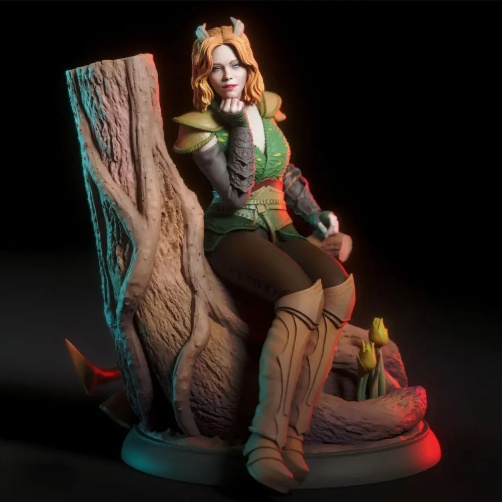 Anime Character Statue - 1/24 Scale GK Miniature 3D Printed DIY Figurine (Unassembled & Unpainted)