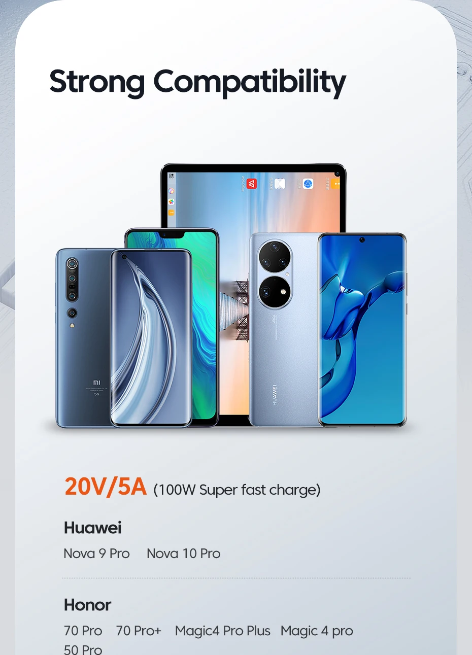 Toocki USB Typ C Kabel Schnellladung USB C Ladegerät Kabel für iPhone 15 14 13 12 11 Huawei P40 P30 Realme Oppo Oneplus Samsung – Detail 8