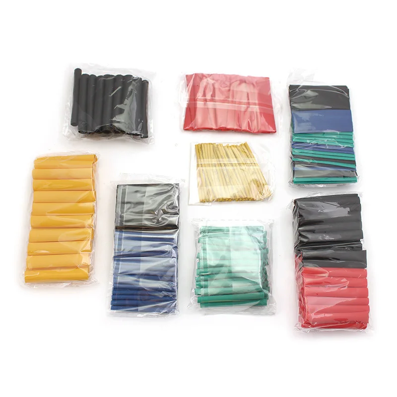 164/280pcs Heat Shrink Tube Thermoresistant Heat-shrink Tubing Wrapping Kit Insulating Sleeve Electrical Connection Wire Cable
